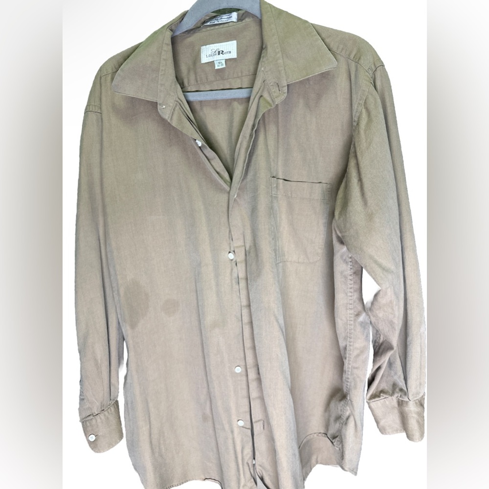 Louis Roth | Mens Size: 16.5-32/33 | Button Up | 2 Ply Broadcloth ✔️Pre-owned